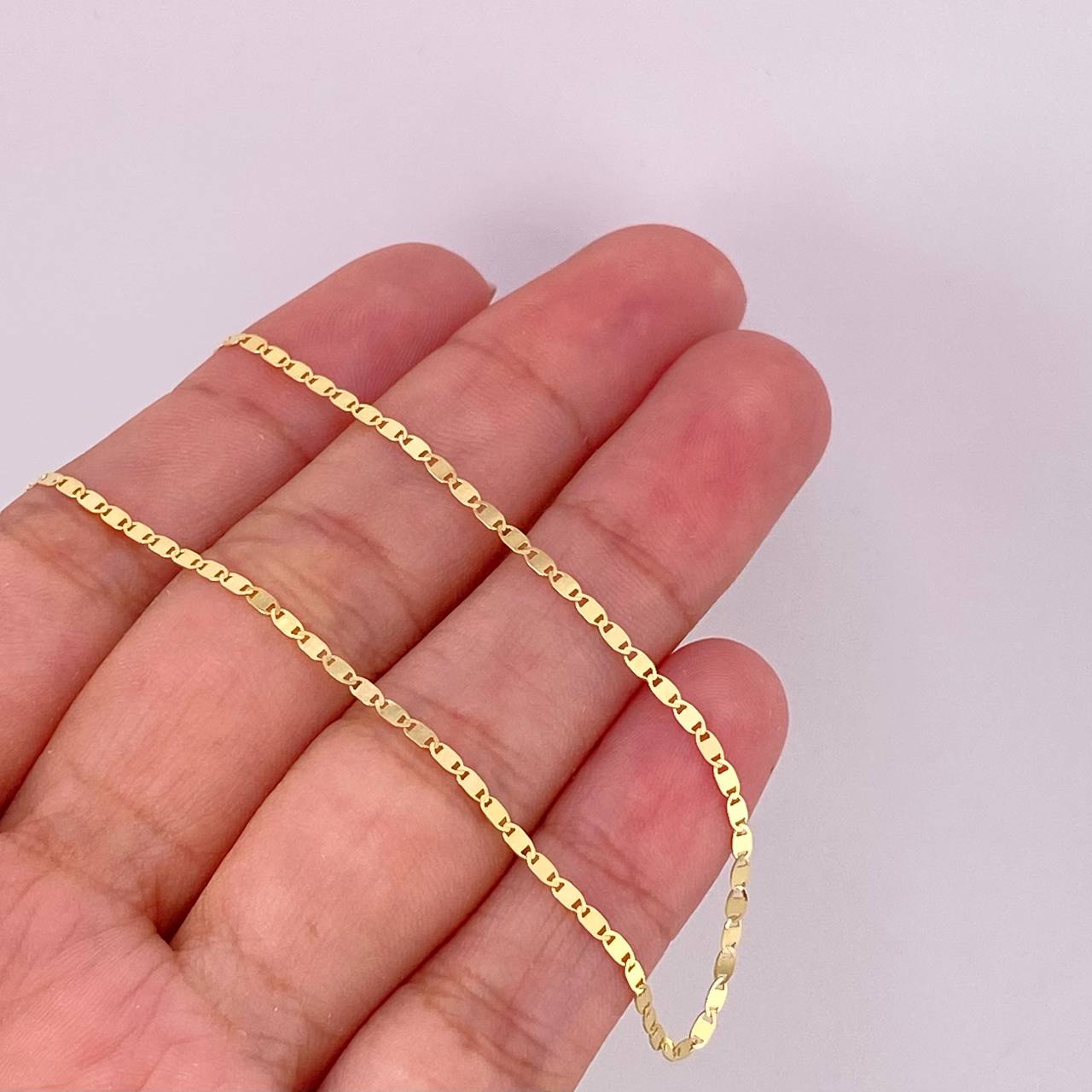 Cadena Plana 2g / 45cm / 1.5mm Oro Amarillo 18K