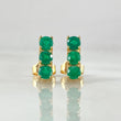 Topos Trinity Esmeraldas 66pts 1.9gr / 1cm / Oro Amarillo 18K *