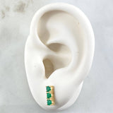 Topos Trinity Esmeraldas 66pts 1.9gr / 1cm / Oro Amarillo 18K *