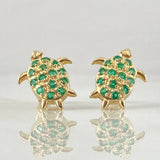 Topos Tortuga Esmeraldas 44pts 2.85gr / 1.4cm / Oro 18K ©