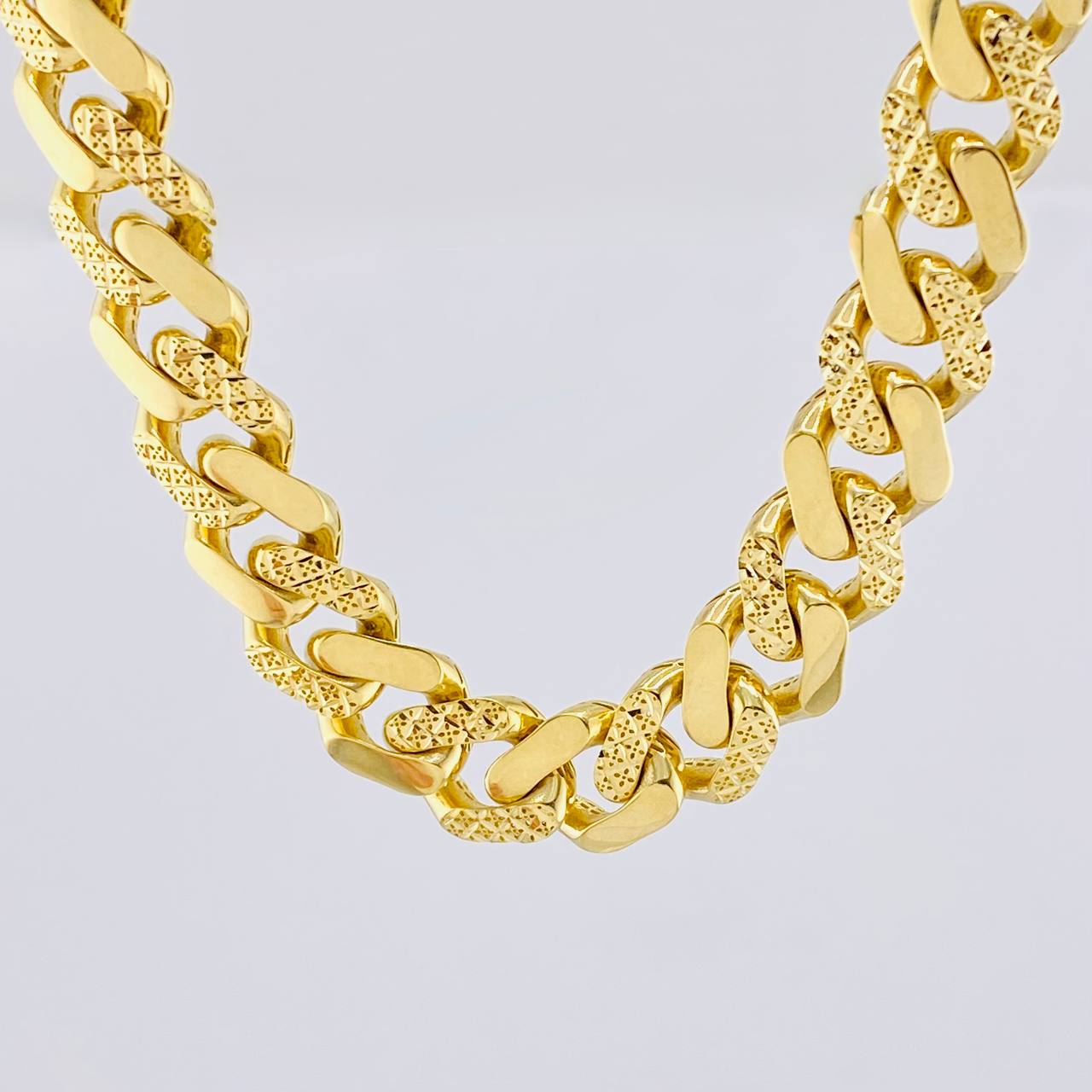 Cadena Monaco Diamantada 50.95g / 60cm / 11.2mm Oro Amarillo 18K