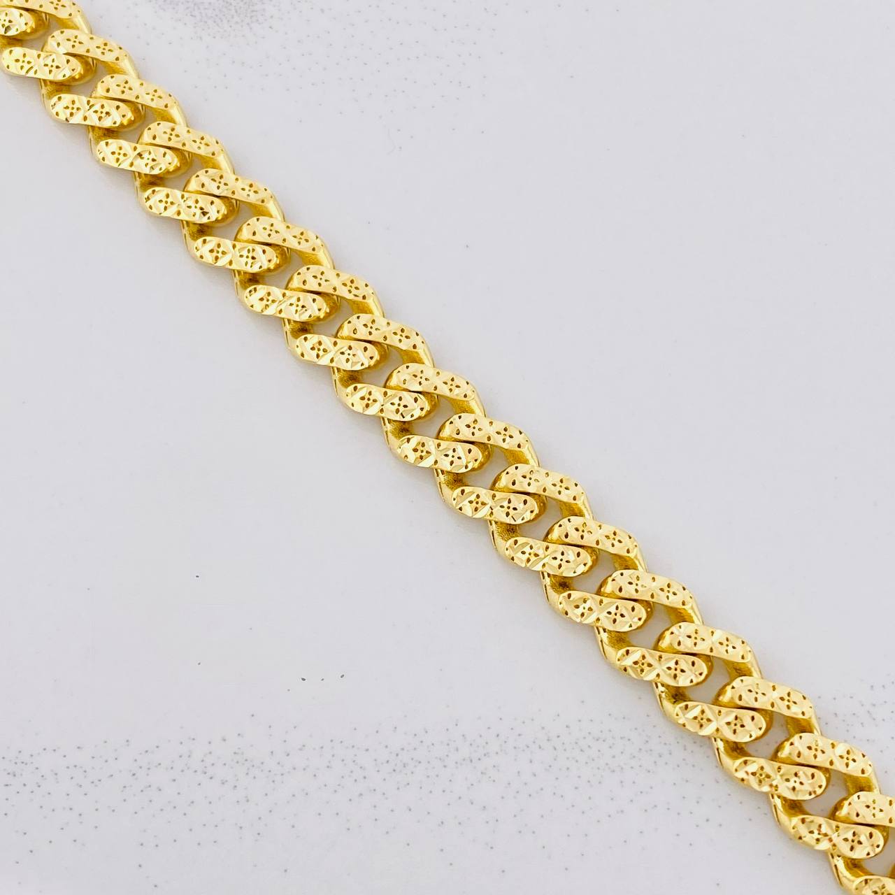 Cadena Monaco Diamantada 33.65g / 60cm / 7.8mm Oro Amarillo 18K