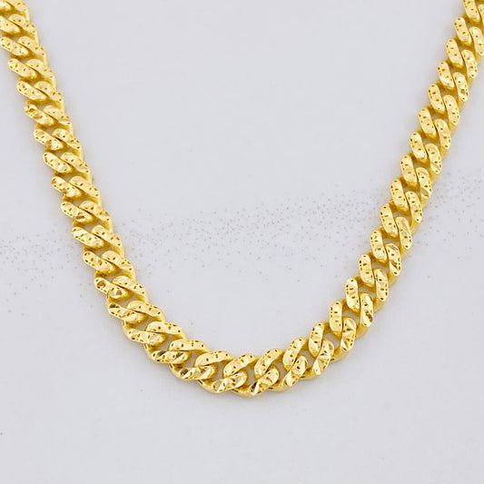 Cadena Monaco Diamantada 19.35g / 60cm / 4.9mm Oro Amarillo 18K