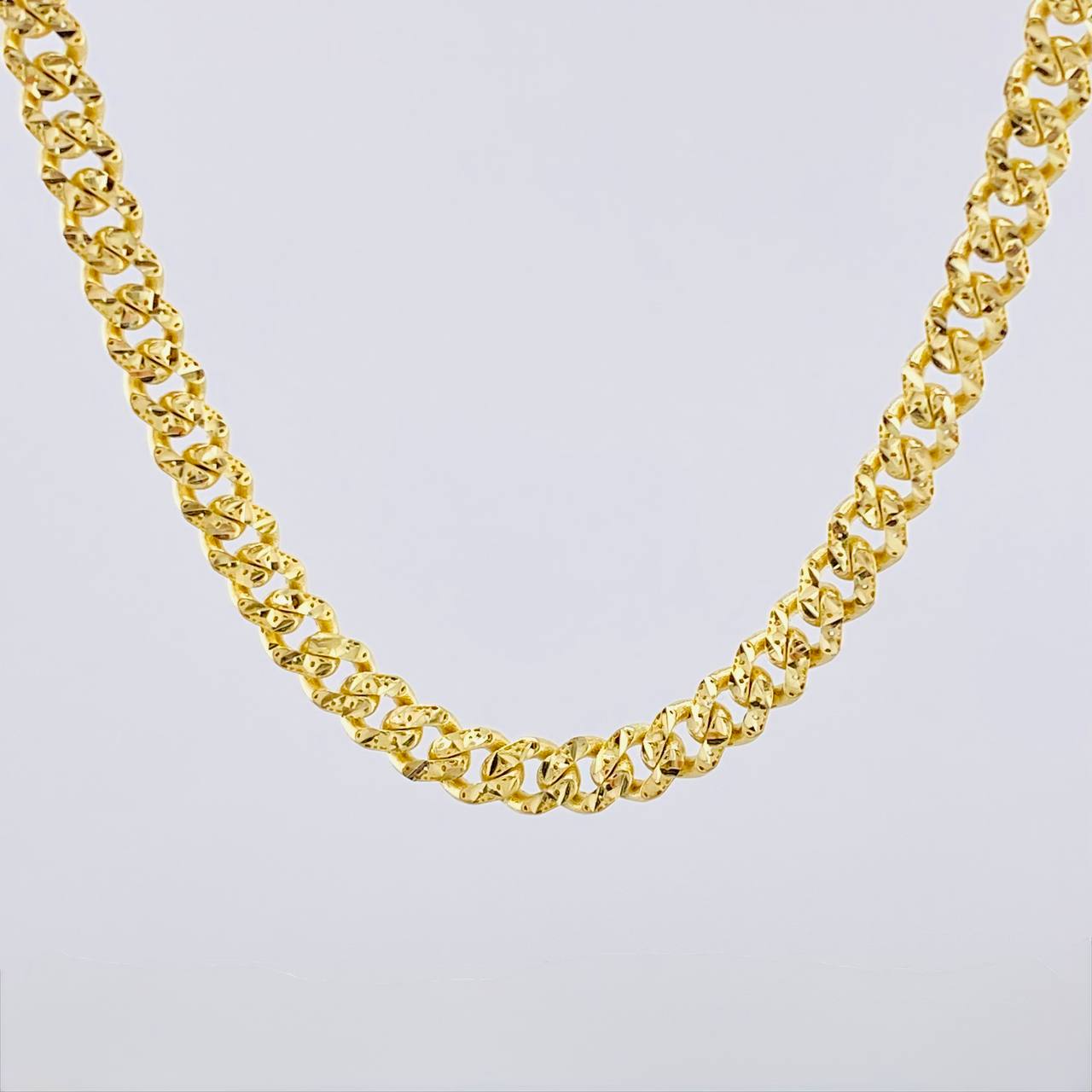 Cadena Monaco Diamantada 19g / 60cm / 4.8mm Oro Amarillo 18K