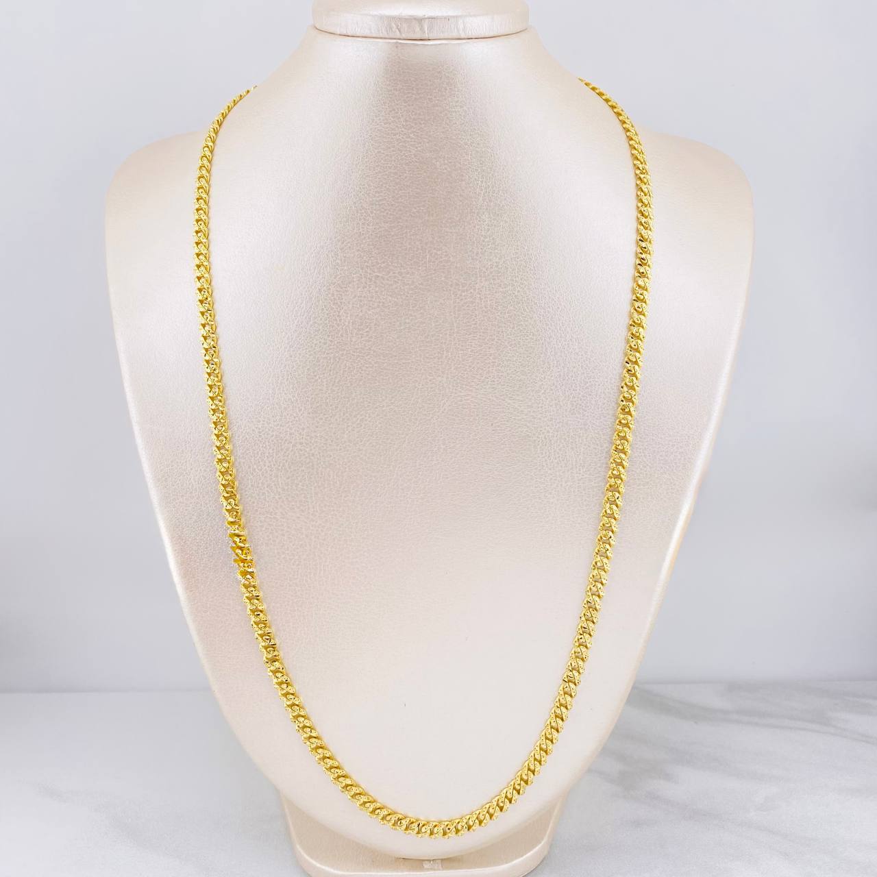 Cadena Monaco Diamantada 19g / 60cm / 4.8mm Oro Amarillo 18K