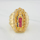Anillo Virgen De Guadalupe 12 g / T9 3/4 Oro Amarillo 18K