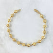 Pulso Militar 5.95gr / 18.5cm / 6mm Bola Diamantada Oro Amarillo ©