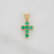 Dije Cruz Esmeraldas 0.10Pts 0.4 g / 1.3 cm Oro Amarillo 18K