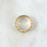 Anillo Correa Sello Corona 3.25gr / T5 3/4 / Texturizado Oro Amarillo 18K