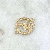 Herraje San Miguel Arcángel 1.6gr / 2.2cm / Circones Blancos Oro Amarillo
