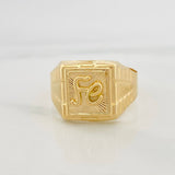Anillo Sello Fe 3.25 g / T10 3/4 Oro Amarillo 18K