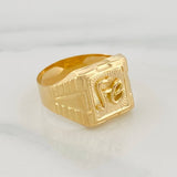 Anillo Sello Fe 3.25 g / T10 3/4 Oro Amarillo 18K
