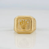 Anillo Sello Corona 3.55 g / T9 1/2 Oro Amarillo 18K