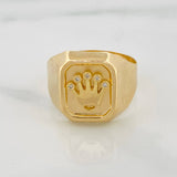 Anillo Sello Corona 3.45 g / T9 1/4 Oro Amarillo 18K