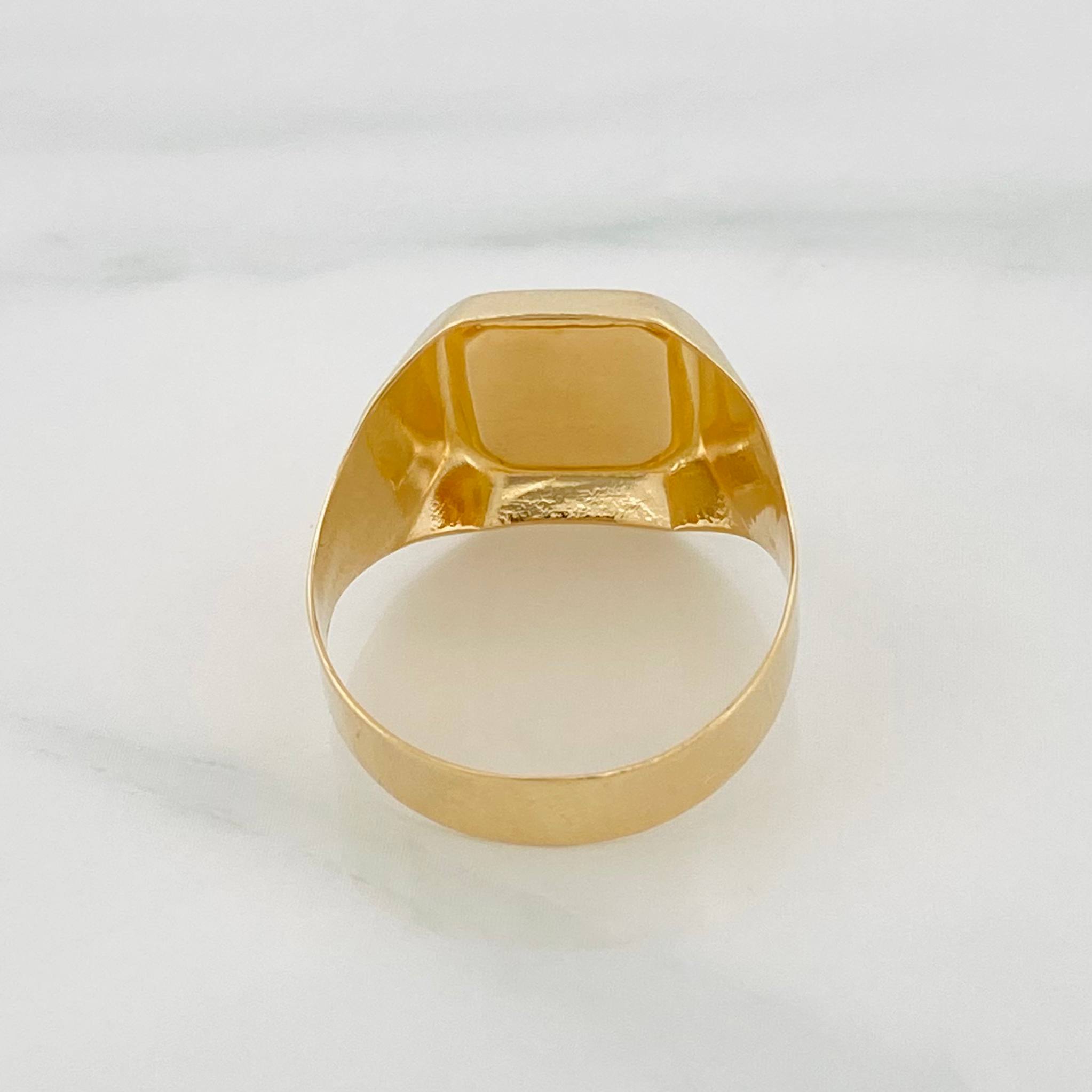 Anillo Sello Corona 3.45 g / T9 1/4 Oro Amarillo 18K
