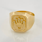 Anillo Sello Corona 3.45 g / T9 1/4 Oro Amarillo 18K