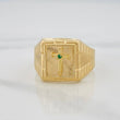 Anillo Sello Cruz 3.15 g / T10 1/2 Oro Amarillo 18K