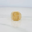 Anillo Sello Dios 3.45 g / T8 3/4 Oro Amarillo 18K