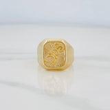Anillo Sello Dios 3.45 g / T8 3/4 Oro Amarillo 18K