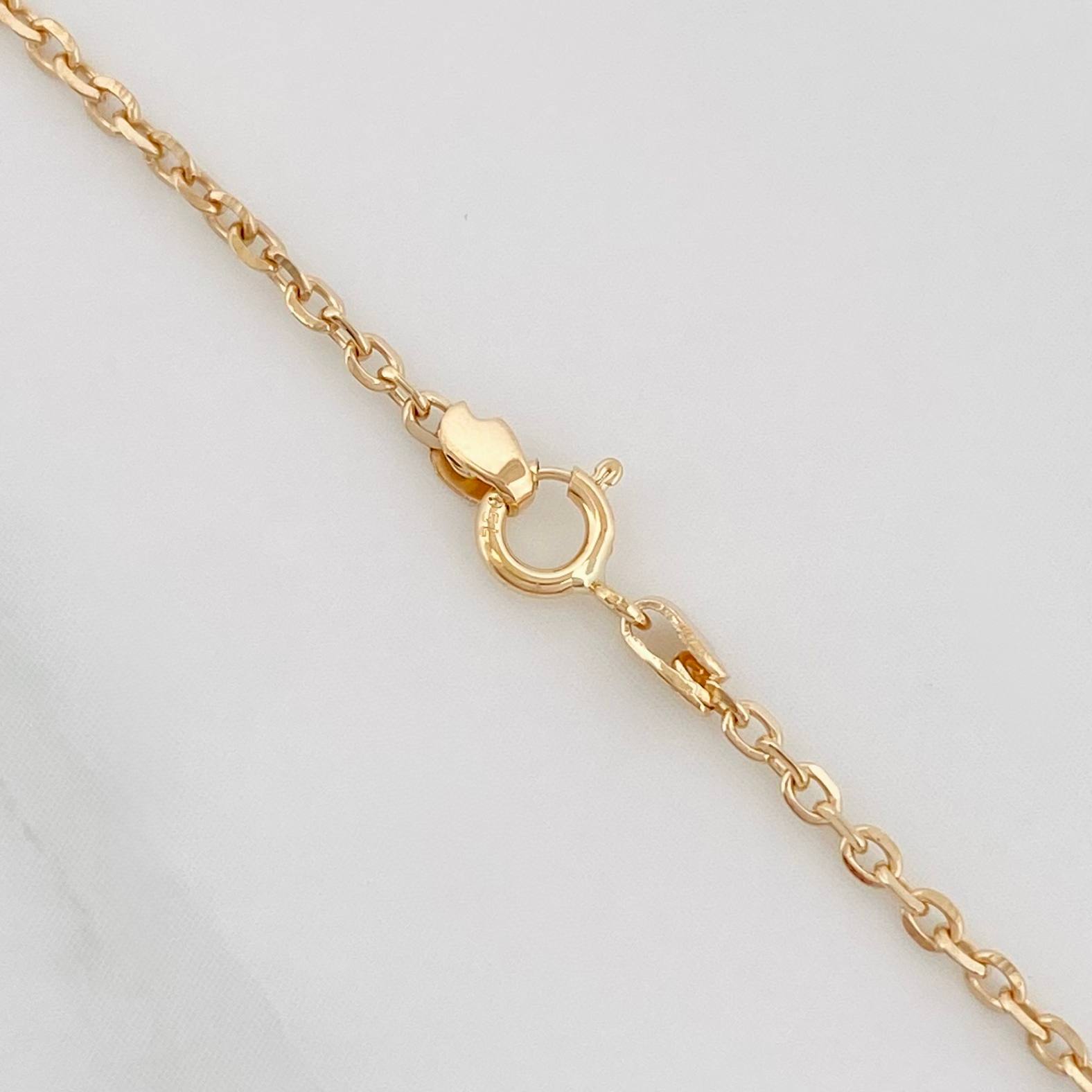 Cadena Aro Seguido Flor 4.4 g / 41 cm / 1.55 mm Oro Amarillo 18K