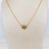 Cadena Militar Diamantada Corazon 7.35 g / 43 cm / 1.7 mm Oro Amarillo 18K