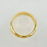 Anillo Argolla Curvas Sobre Puestas Diamantes 33pts 4.3gr / T5 1/4 / Oro Amarillo 18K ©