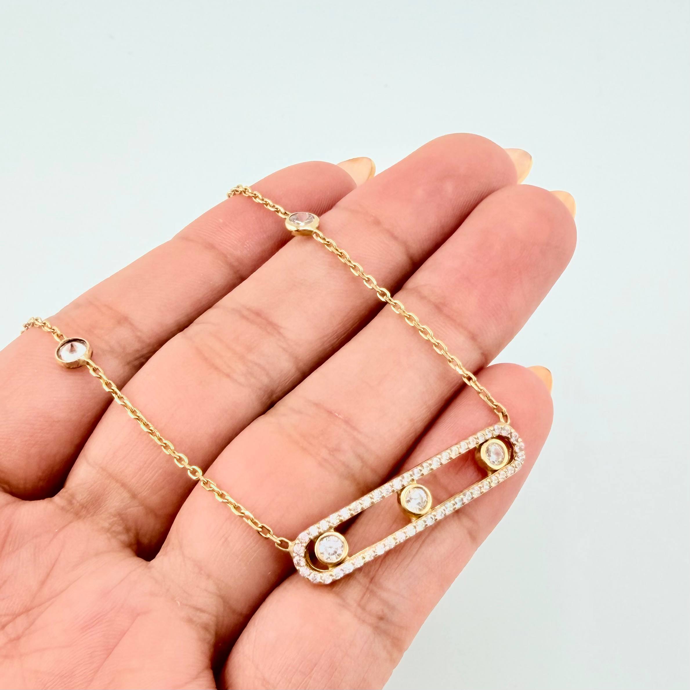 Cadena Cetro Triple Ensamblado 5.8gr / 45cm-47.5cm / 1mm Oro Amarillo +4 18K