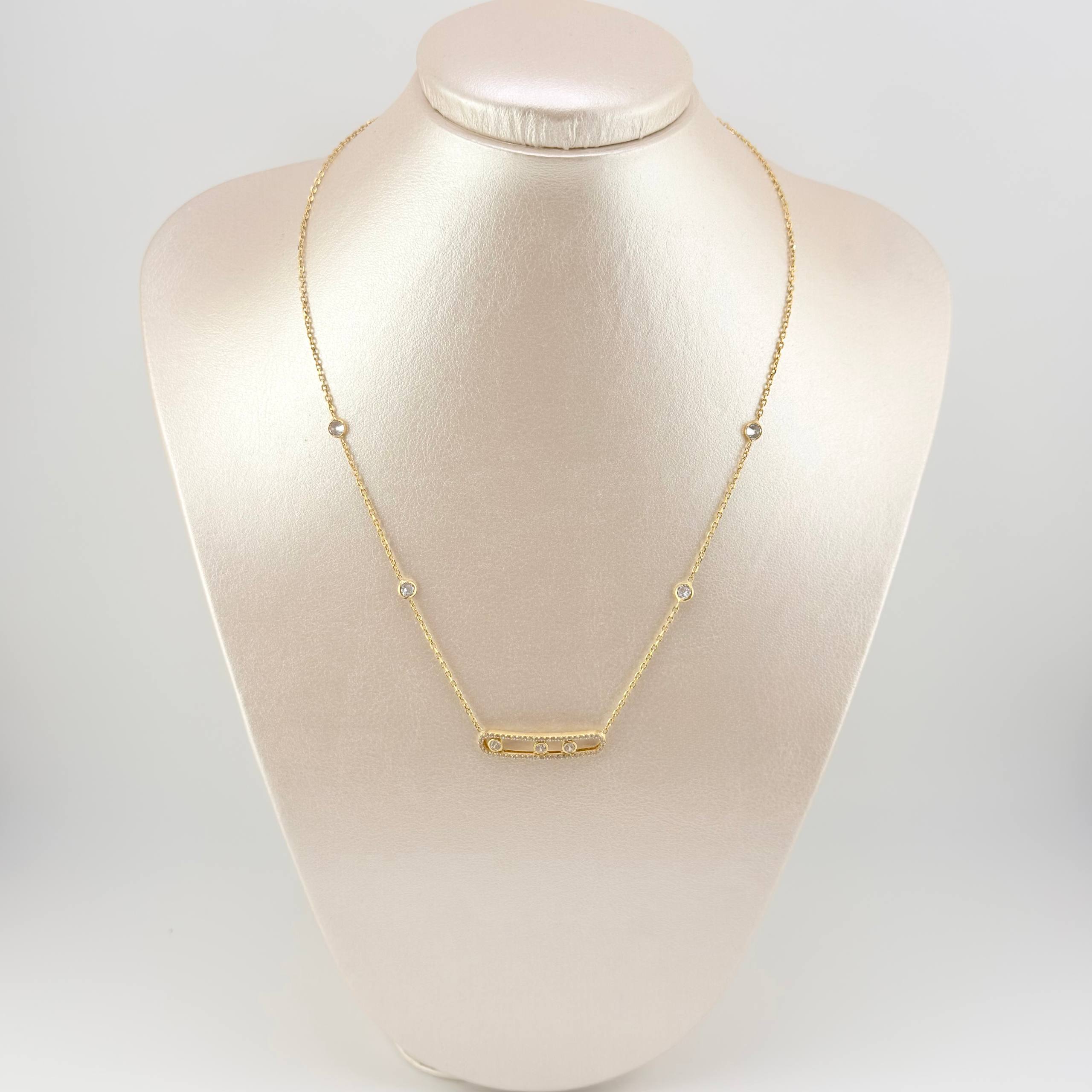 Cadena Cetro Triple Ensamblado 5.8gr / 45cm-47.5cm / 1mm Oro Amarillo +4 18K