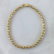 Pulso Militar 10.55gr / 20cm / 4mm Bolas Diamantadas Luna Oro Amarillo Nac.Esp ©