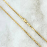 Cadena Veneciana 5.1gr / 50cm / 1.7mm Oro Amarillo +3 18K *