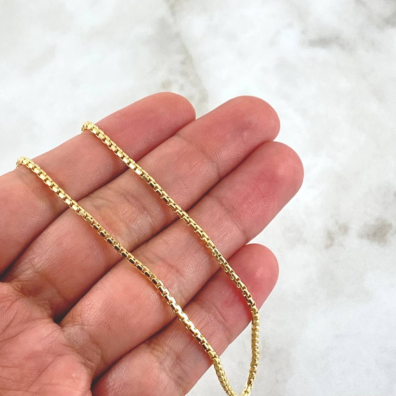 Cadena Veneciana 5.1gr / 50cm / 1.7mm Oro Amarillo +3 18K *