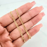 Pulso Cubana 1.25 g / 19 cm / 2.42 mm Oro Amarillo 18K