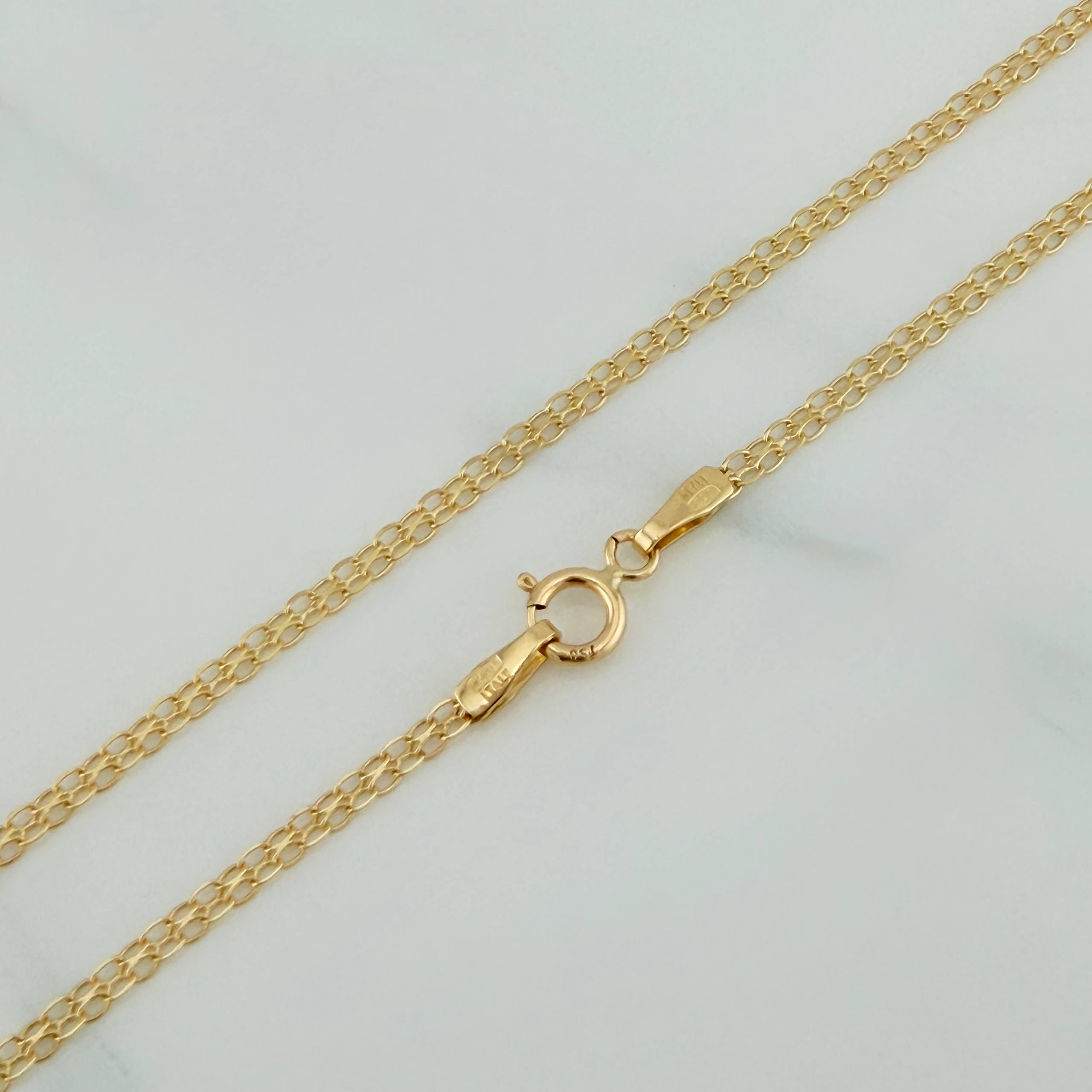 Cadena China 2.5 g / 60 cm / 1.6 mm Oro Amarillo 18K