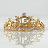 Anillo Corona 15s 2.35gr / T8 1/2 / Oro 18K