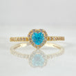 Anillo Solitario Halo Corazón 1.75gr / T6 1/4 / Oro 18K