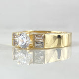 Anillo Solitario Recuadro Masivo 4.85gr / T5 1/2 / Oro 18K