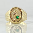 Anillo Palmera Ovalada 2.6gr / T9 3/4 / Oro 18K