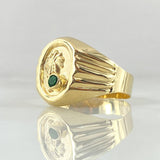Anillo Palmera Ovalada 2.6gr / T9 3/4 / Oro 18K