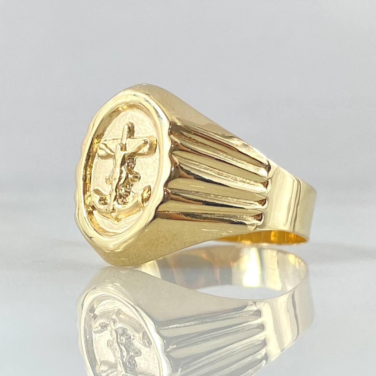 Anillo Ancla Radial 2.5gr / T8 3/4 / Oro 18K