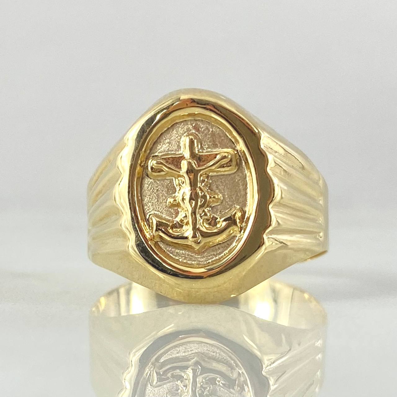 Anillo Ancla Radial 2.5gr / T8 3/4 / Oro 18K