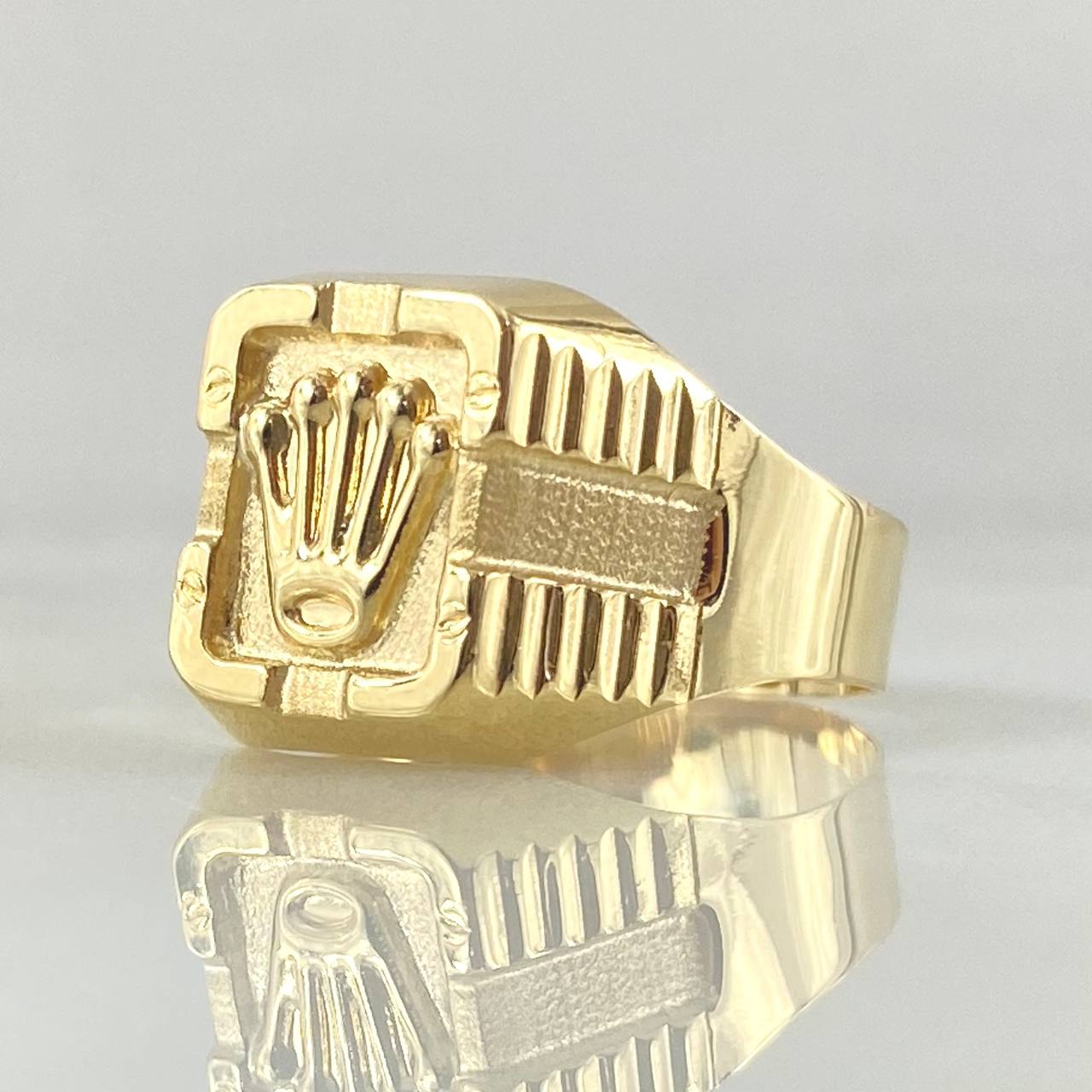 Anillo Corona Cubicular 2.45gr / T9 3/4 / Oro 18K