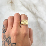 Anillo Corona Cubicular 2.45gr / T9 3/4 / Oro 18K