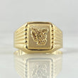 Anillo Recuadro San Miguel Arcángel 1.85gr / T9 / Oro 18K