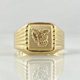 Anillo Recuadro San Miguel Arcángel 1.85gr / T9 / Oro 18K