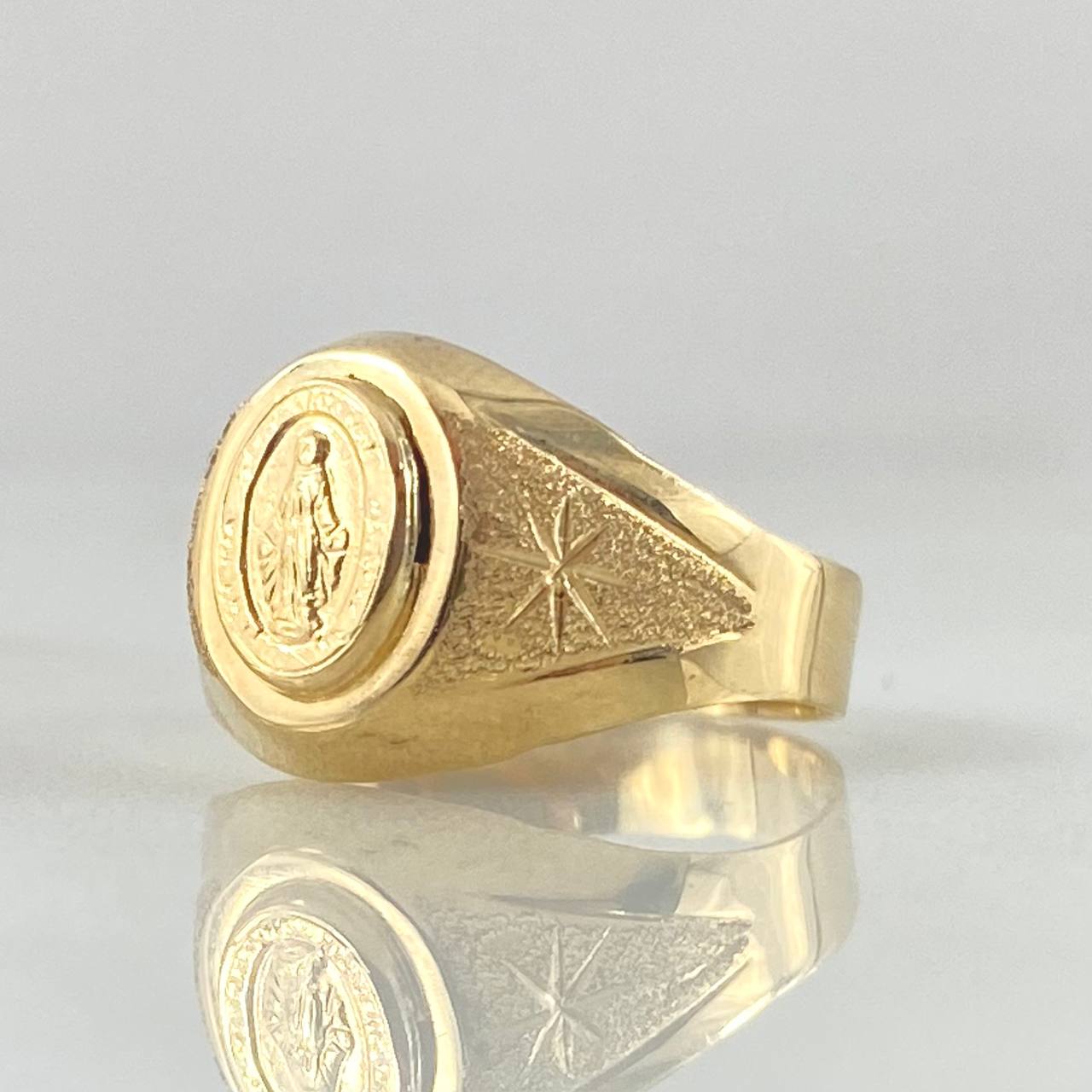 Anillo Virgen Milagrosa Estrellado 1.65gr / T5 3/4 / Oro 18K