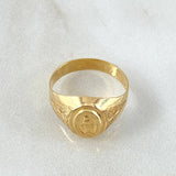 Anillo Virgen Milagrosa Estrellado 1.95gr / T8 1/4 / Oro Amarillo 18K