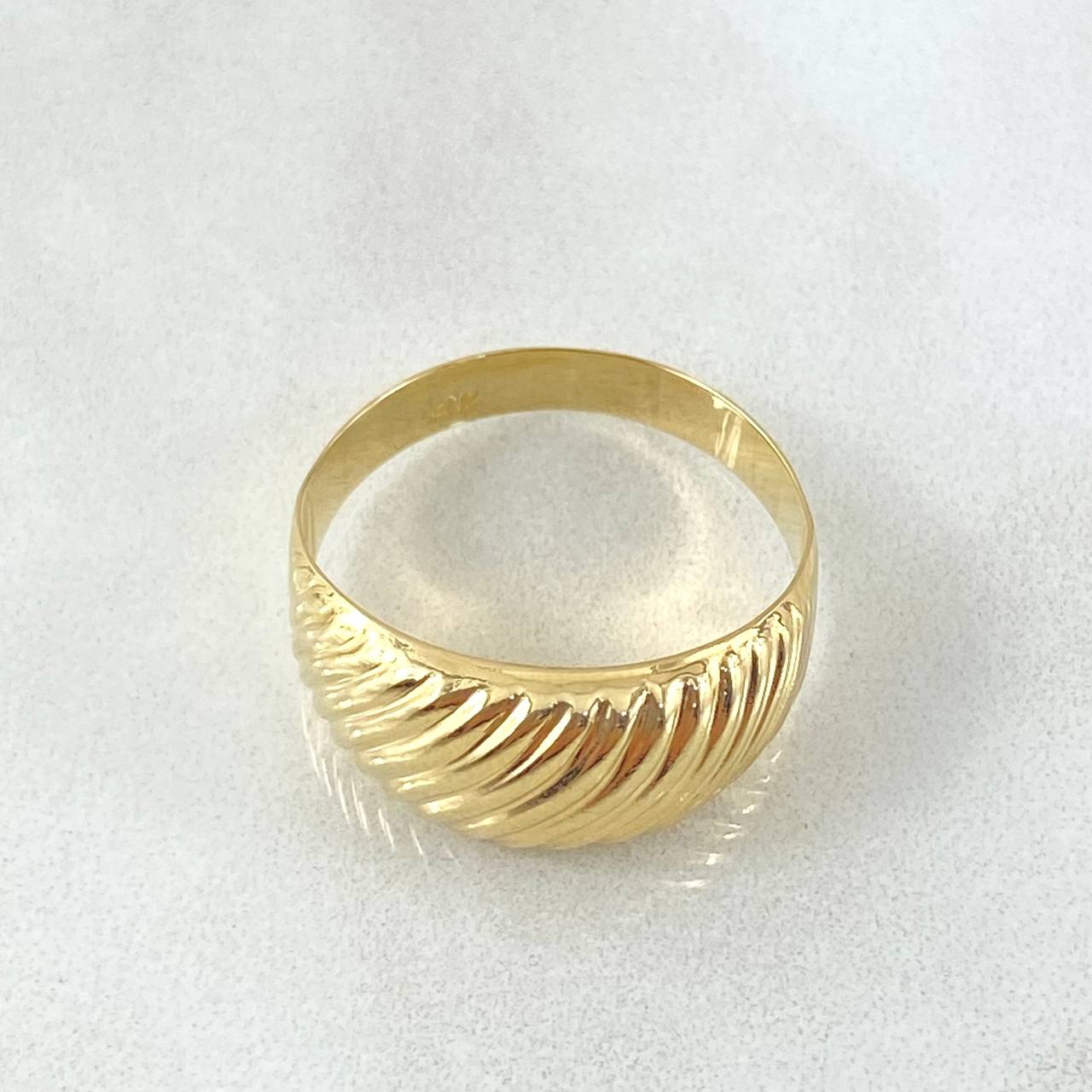 Anillo Multilineas Paralelas 1.5gr / T8 1/4 / Oro Amarillo 18K