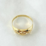 Anillo Rombos Punteados 1.1gr / T7 1/4 / Oro Amarillo 18K