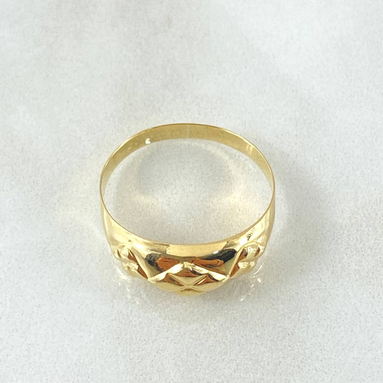 Anillo Rombos Punteados 1.15gr / T7 1/2 / Oro Amarillo 18K