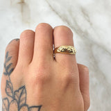 Anillo Rombos Punteados 1.15gr / T7 1/2 / Oro Amarillo 18K